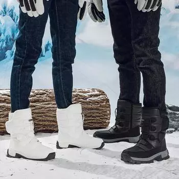 Мужские водонепроницаемые походные ботинки для женщин, зимние ботинки для скалолазания, зимние ботинки унисекс для пустыни, большие размеры EU: 39 чёрный