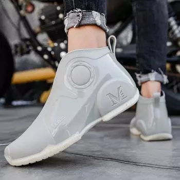 Мужские водонепроницаемые резиновые сапоги для отдыха на природе — модные, универсальные, износостойкие, с толстой подошвой, идеально подходят для рыбалки, мойки автомобиля и работы. 42