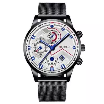 Мужские водонепроницаемые светящиеся наручные часы-будильник для бега One Size чёрный