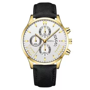 Мужские водонепроницаемые светящиеся наручные часы-будильник для бега One Size золотой