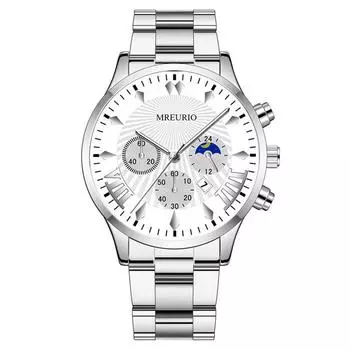 Мужские водонепроницаемые светящиеся наручные часы-будильник для бега One Size белый