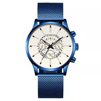 Мужские водонепроницаемые светящиеся наручные часы-будильник для бега One Size синий