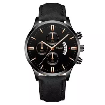 Мужские водонепроницаемые светящиеся наручные часы-будильник для бега One Size чёрный