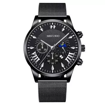 Мужские водонепроницаемые светящиеся наручные часы-будильник для бега One Size чёрный