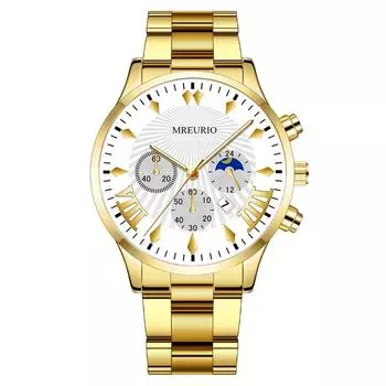 Мужские водонепроницаемые светящиеся наручные часы-будильник для бега One Size золотой