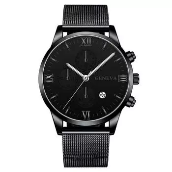 Мужские водонепроницаемые светящиеся наручные часы-будильник для бега One Size чёрный