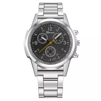 Мужские водонепроницаемые светящиеся наручные часы-будильник для бега One Size чёрный