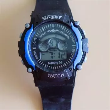 Мужские водонепроницаемые светящиеся наручные часы-будильник для бега One Size синий