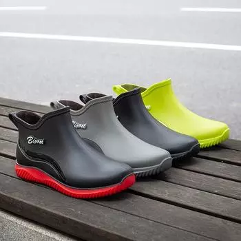 Мужские водонепроницаемые всесезонные резиновые сапоги с хлопковым утеплителем — унисекс, трансформируемый дизайн 42