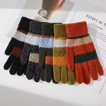 Мужские вязаные термоперчатки Purl из шерсти, новый стиль, устойчивые к холоду, для велоспорта One size