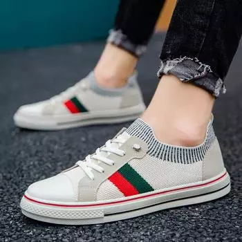 Мужские вулканизированные кроссовки мужские сетчатые дышащие кроссовки для ходьбы на плоской подошве удобные осенне-весенние модные мокасины мужская обувь Homme 39 бежевый