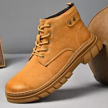 Мужские высокие ботильоны Кожаная обувь Обувь для активного отдыха 39 коричневый