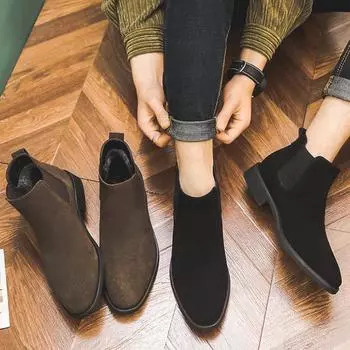 Мужские высокие ботинки кожаные мужские ботинки Martin короткие ботинки челси оптом S18-W 43