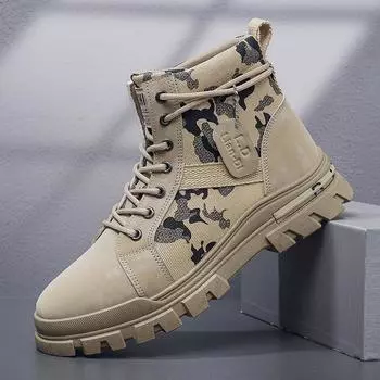 Мужские высокие ботинки Martin в британском стиле 2025 года — модная повседневная рабочая обувь для молодежи Size 44