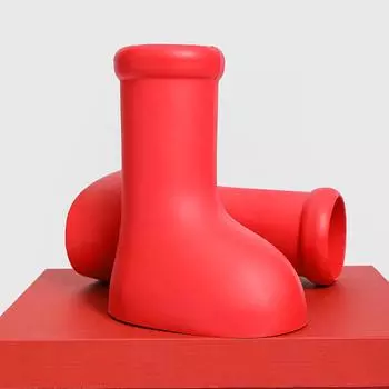 Мужские высокие ботинки на нескользящей эластичной платформе с круглым носком, модные, большие размеры, удобные, повседневные ботинки, весна и осень, основной толчок 35 красный