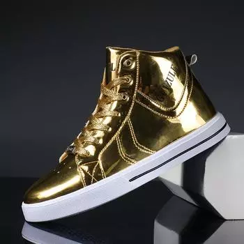 Мужские высокие ботинки Зимние уличные нескользящие Мягкие и удобные нескользящие ботинки Простая и стильная мужская обувь 39 золотой