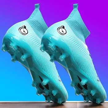 Мужские высокие футбольные бутсы, цветные уличные спортивные футбольные бутсы с длинными шипами, большие размеры, детские футбольные бутсы для молодежи 36 циан