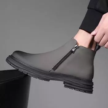 «Мужские высокие кожаные ботинки Martin в стиле ретро 2023 года — рабочая обувь средней высоты в британском стиле» 42