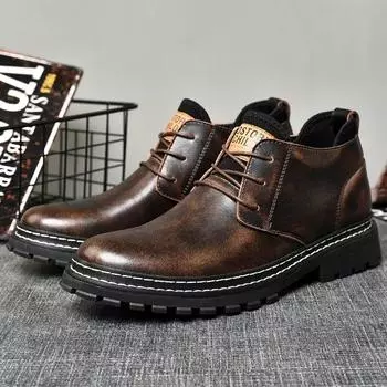 Мужские высокие кожаные туфли Ботинки Martin
