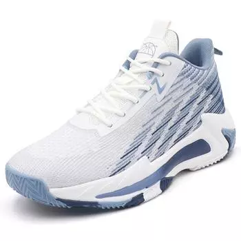 Мужские высокие кроссовки Баскетбольные кроссовки Теннисные спортивные кроссовки Молодые беговые баскетбольные кроссовки 39 синий