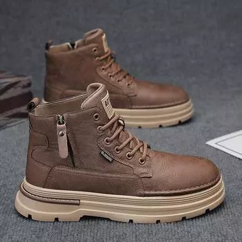 Мужские высокие нескользящие рабочие ботинки Combat на осень 44