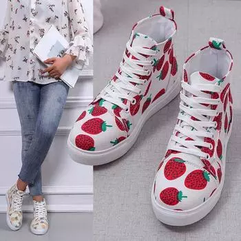 Мужские высокие парусиновые туфли, модная обувь, мужские повседневные кроссовки с принтом, крутая уличная брендовая обувь, классическая мужская вулканизированная обувь 35