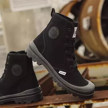 Мужские высокие парусиновые туфли в корейском стиле - модная и повседневная молодежная обувь 45