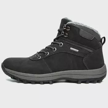 Мужские высокие походные ботинки на шнуровке с флисовой подкладкой для зимы 40 коричневый/красный