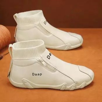 Мужские высокие повседневные туфли 2024 года, осень, удобные нескользящие и водостойкие туфли, модные легкие мужские кроссовки 39 коричневый