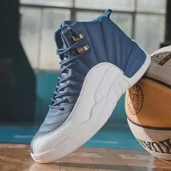 Мужские высокие спортивные повседневные баскетбольные кроссовки для бега - корейский стиль, большой размер 40 чёрный/красный