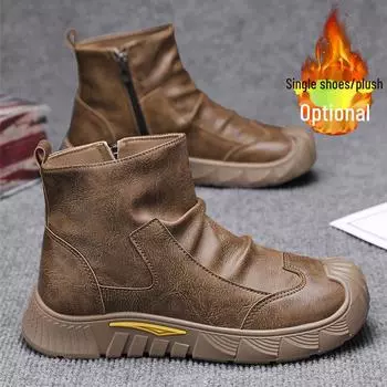 Мужские высокие зимние ботинки Martin с утолщенным бархатом для тепла и защиты от холода 42