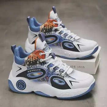 Мужские высокие зимние повседневные кроссовки 2024 года, увеличивающие рост — нескользящие, модные баскетбольные и беговые кроссовки 43