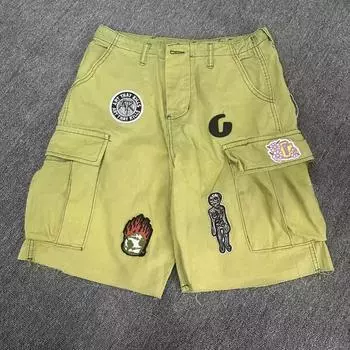 Мужские выстиранные брюки RogueWave, вышитые нашивки и рабочие шорты с несколькими карманами 30