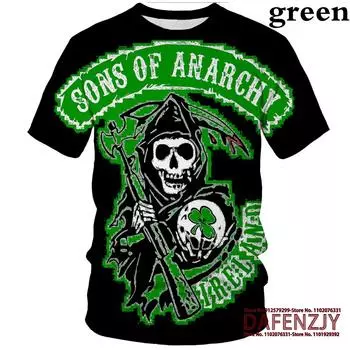 Мужские забавные футболки с 3D-графикой, летние модные футболки с коротким рукавом и круглым вырезом S чёрный