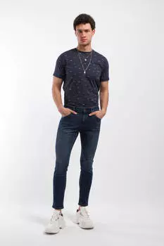 Мужские зауженные джинсы Jones темно-синего цвета