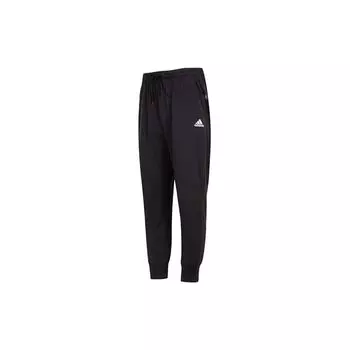 Мужские зауженные спортивные брюки с вышитым логотипом Adidas Essential, черные IC9417 M