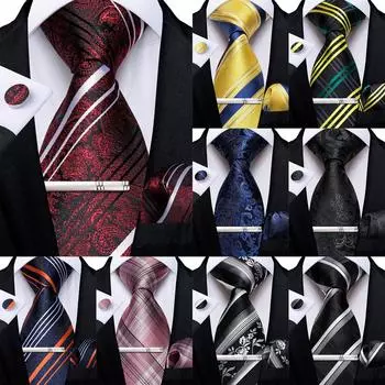 Мужские зажимы для галстука Slik, зеленый однотонный галстук, квадратные запонки на свадьбу, США N-1464