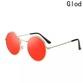 Мужские зеркальные женские классические винтажные круглые солнцезащитные очки с поляризованным покрытием модные ретро уникальные золотой