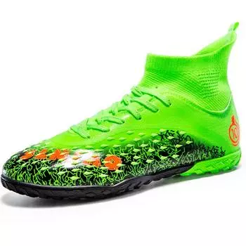 Мужские/женские футбольные бутсы 33-46, высокие носки с короткими ногтями Make Capital, детские футбольные кроссовки для улицы для мальчиков 33 белый