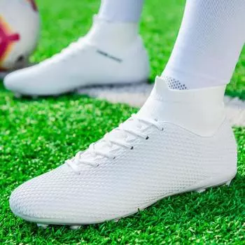 Мужские/женские футбольные бутсы для профессионального обучения Футбольные бутсы для маленьких детей 35 белый