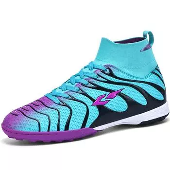 Мужские/женские футбольные бутсы на мягкой резиновой подошве с короткими ногтями, искусственный газон, профессиональные детские футбольные бутсы для игры в помещении 35 чёрный