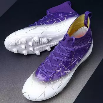 Мужские/женские футбольные бутсы, носки, профессиональные тренировочные футбольные бутсы для маленьких детей, футбольные бутсы 42 фиолетовый