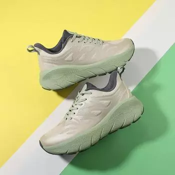 Мужские/женские кроссовки, удобные, дышащие, мягкие, сетчатые, на толстой подошве, со шнуровкой, для пар, повседневная спортивная обувь, мода 35 оранжевый