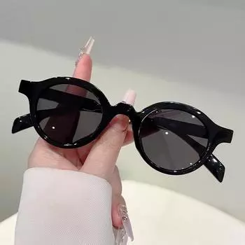 Мужские Женские Модные Солнцезащитные очки UV400 Модные Стильные Уличные Круглая Оправа Солнцезащитные очки Винтажные Ретро Очки для Вождения Автомобиля Очки черный серый