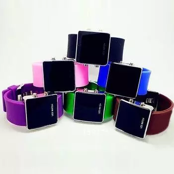 Мужские женские светодиодные часы для мальчиков и девочек, студенческие часы чёрный