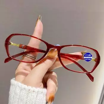 Мужские Женские Винтажные Анти-усталостные Очки для Чтения Унисекс Классические Сверхлегкие Плюс Диоптрии Очки Модные Пресбиопия для Дам +400 красный