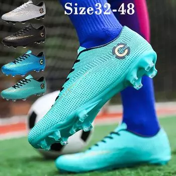 Мужские/женские водонепроницаемые износостойкие футбольные бутсы с противоскользящим покрытием для занятий спортом на искусственном газоне для уличного футбола 32 белый