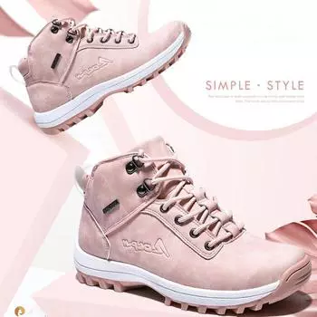 Мужские/женские зимние ботинки, большой размер 36-48. Зимние хлопковые ботинки. Уличные походные ботинки. 36 розовый
