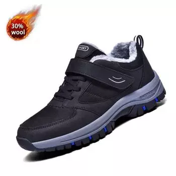 Мужские/женские зимние ботинки для снега, водонепроницаемые кожаные кроссовки, супертеплые мужские ботинки, походные ботинки для активного отдыха, рабочая обувь 39