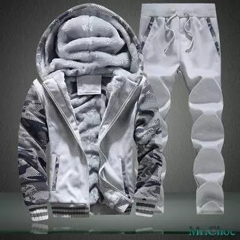 Мужские зимние бархатные свитера с капюшоном, спортивные костюмы, повседневная бейсбольная форма, приталенная спортивная одежда XXL